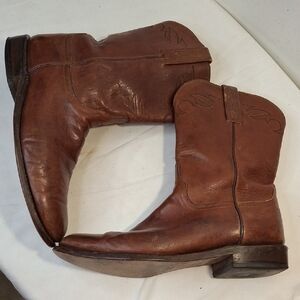 1883 By Lucchese Men's Brown Leather Western Cowboy Boots. Made In USA